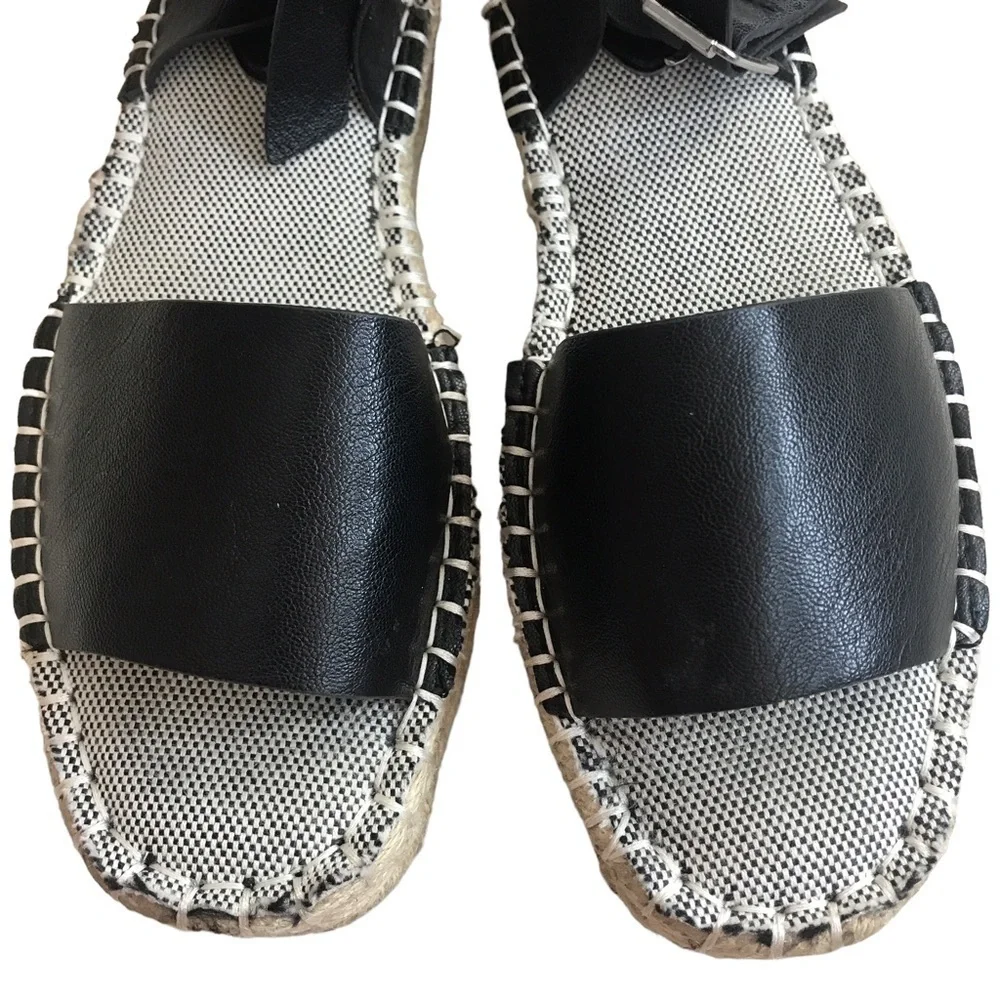 H&M black and beige strappy espadrilles